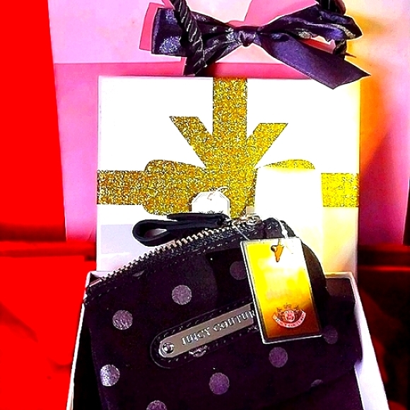 Juicy Holidays ✨ SILVER Polka Dot Suede Leather Wa - Picture 13 of 13